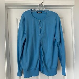 Cardigan XL tall by Lands End light blue